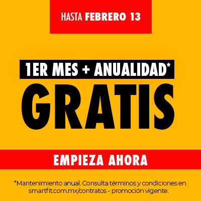Primer mes de gym + Anualidad GRATIS