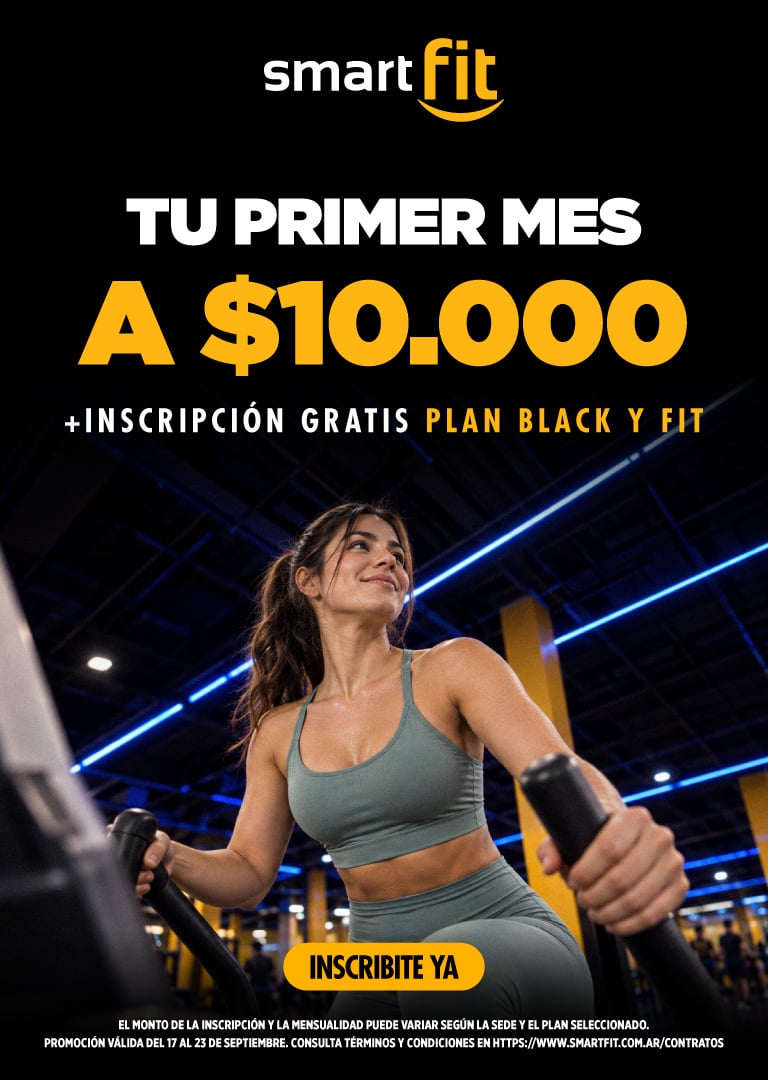 1er Mes a $10.000 + Inscripción GRATIS Plan Black y Fit